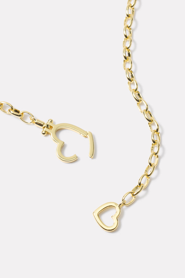 everve Parker Heart Necklace Gold