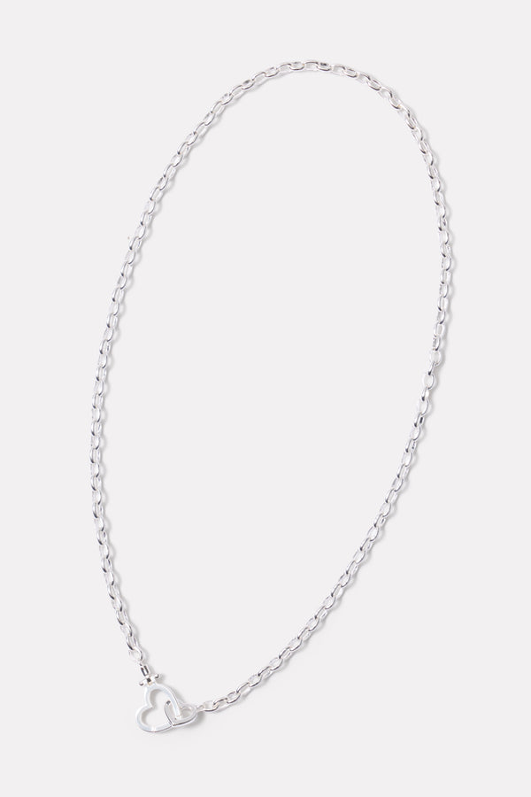 everve Parker Heart Necklace Silver