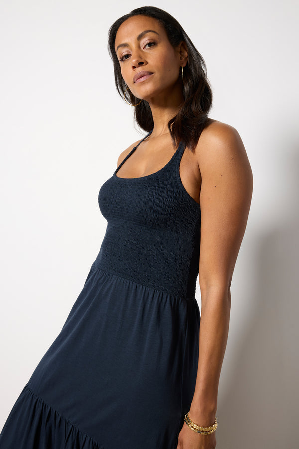 Everve Penelope Cross Back Dress Nightsky