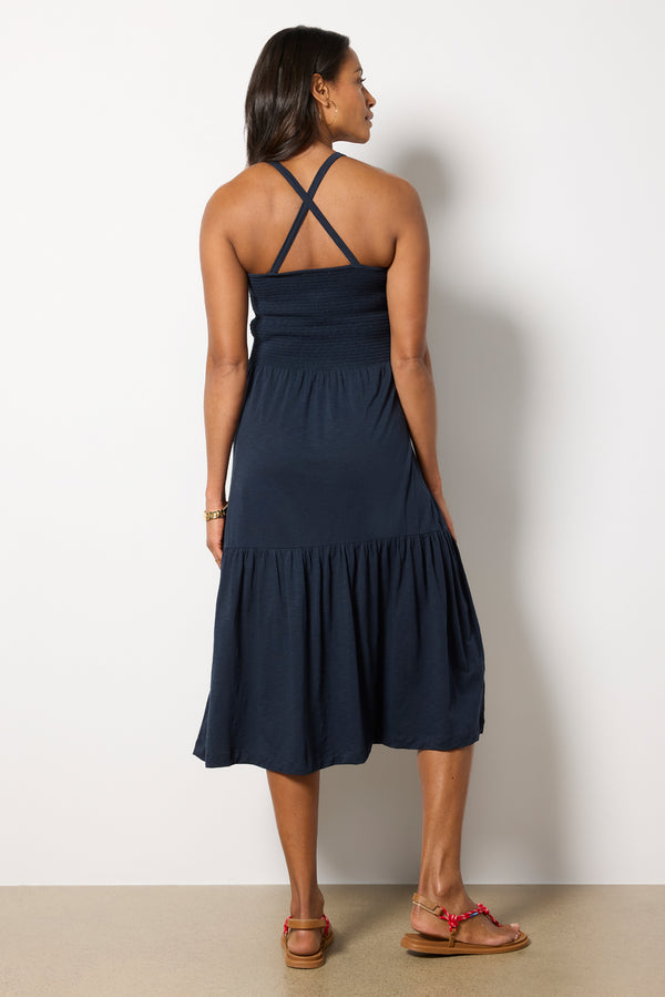 Everve Penelope Cross Back Dress Nightsky