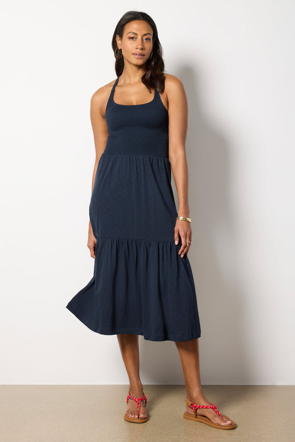 everve Penelope Cross Back Dress Nightsky