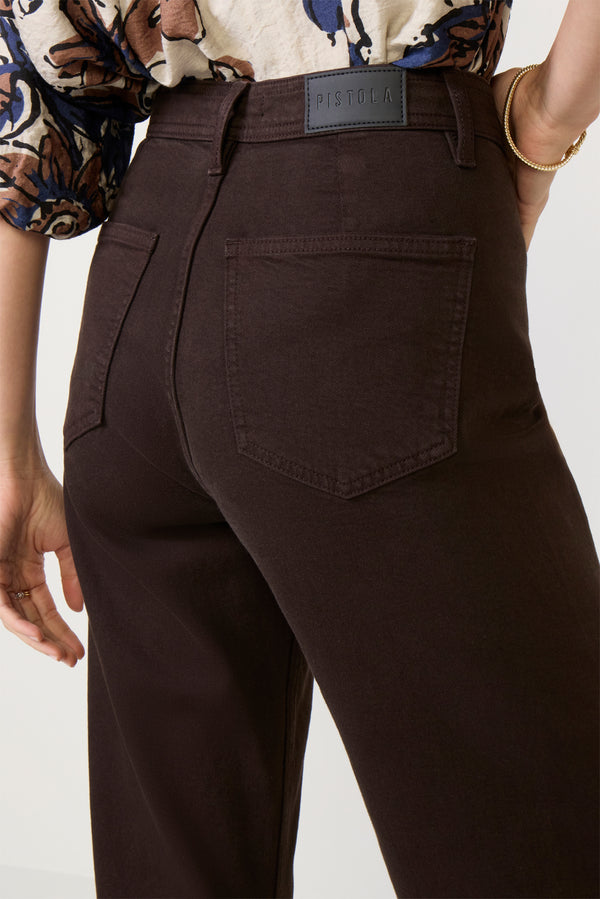 Everve Penny Wide Leg Jean Mocha