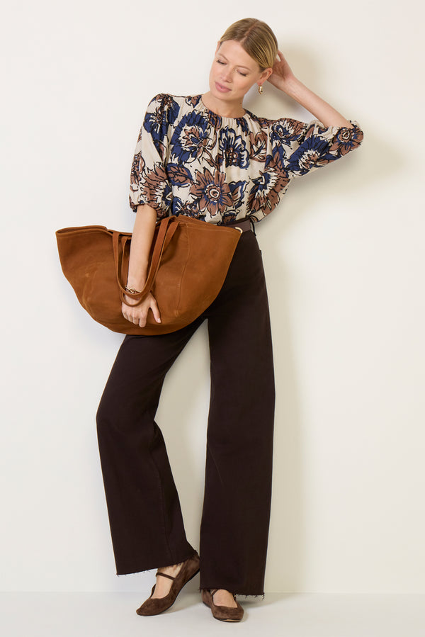 everve Penny Wide Leg Jean Mocha