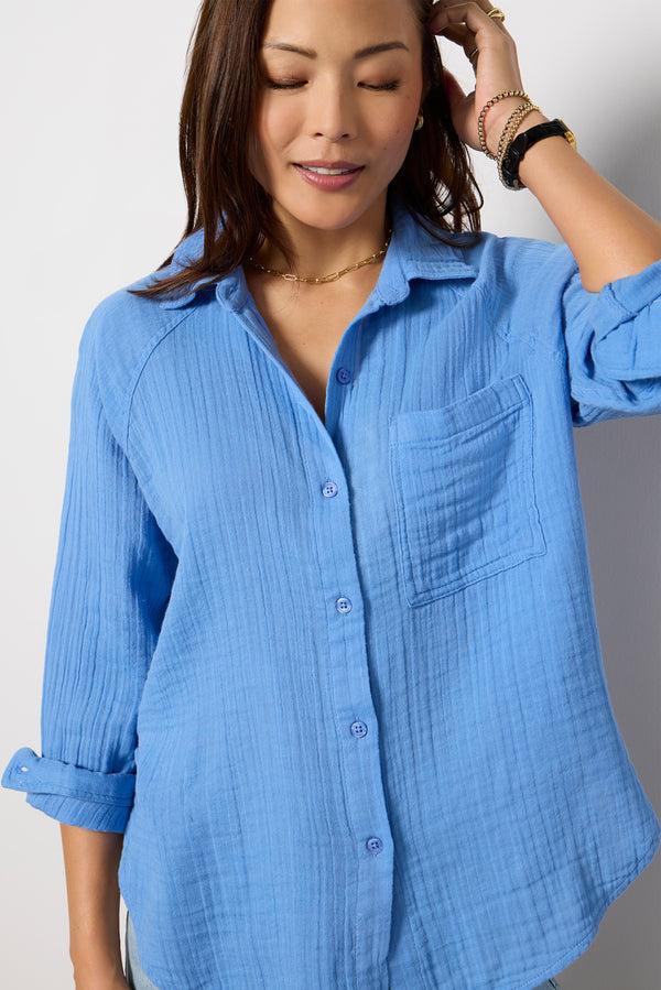 Everve Perfect Airy Top Bayblue