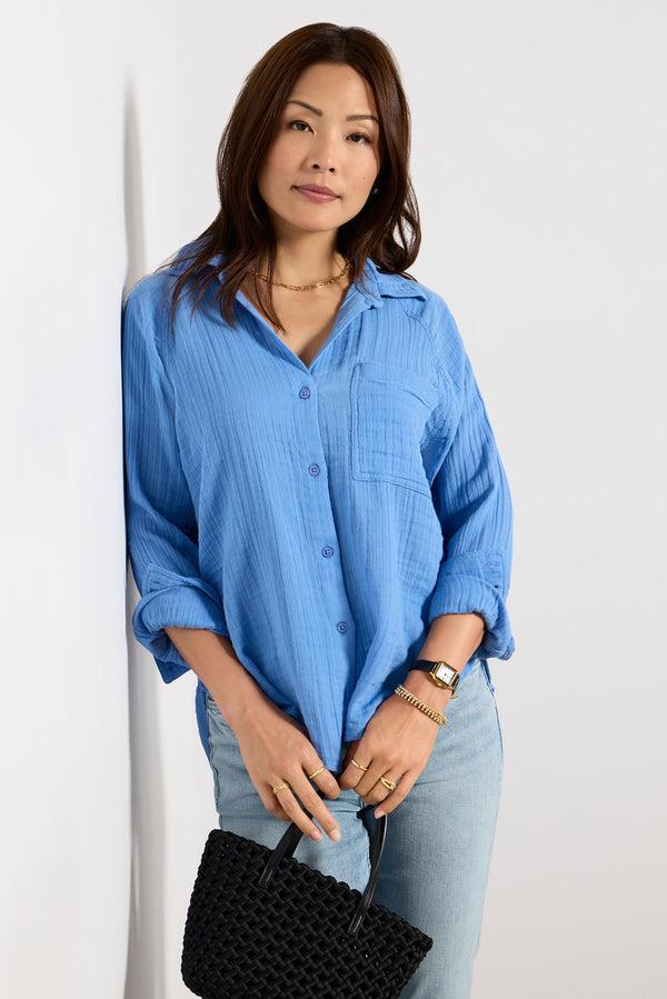 Everve Perfect Airy Top Bayblue