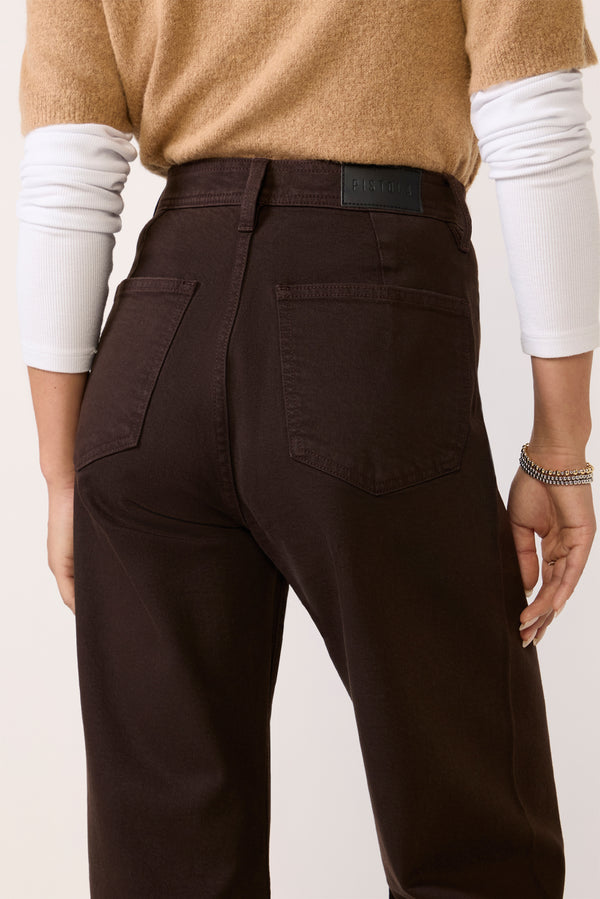 Everve Petite Penny Wide Leg Jean Mocha