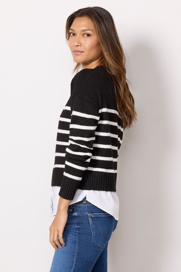 Everve Peyton Two-Fer Black/Whitestripe