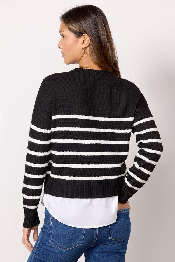 Everve Peyton Two-Fer Black/Whitestripe