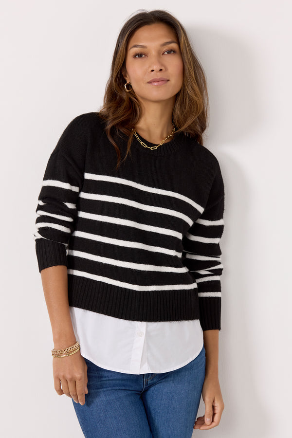 everve Peyton Two-Fer Black/Whitestripe