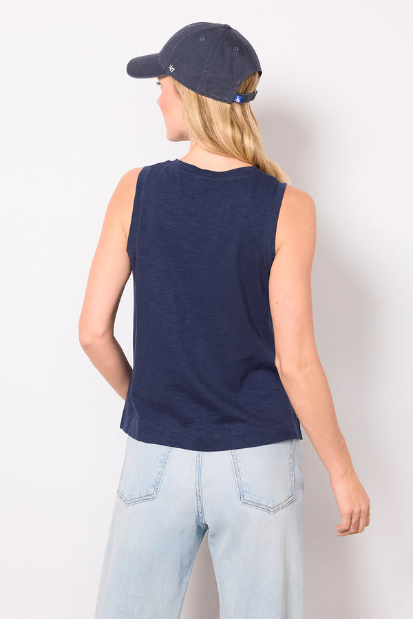Everve Porter Stripe Tank Navy/Green/White