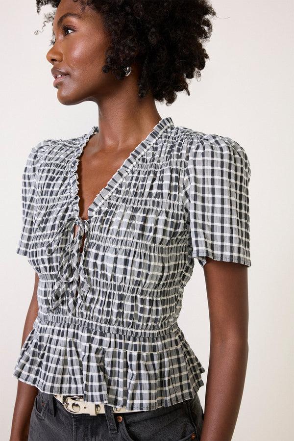 Everve Portia Blouse Ashseersucker