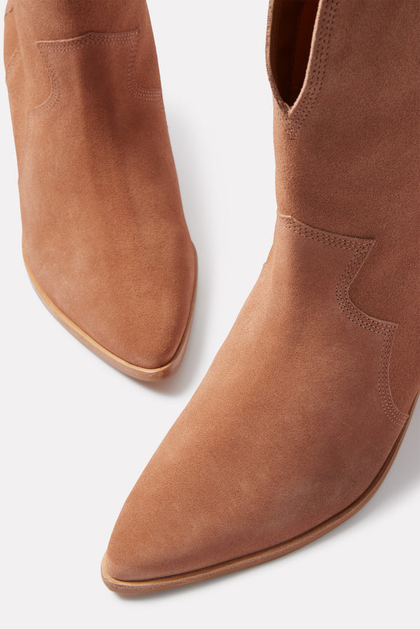 Everve Porto Cowboy Bootie Carmel