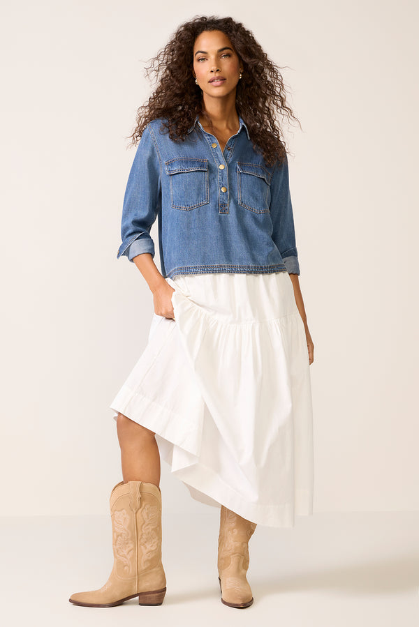 everve Ports Denim Popover Antiqueblue