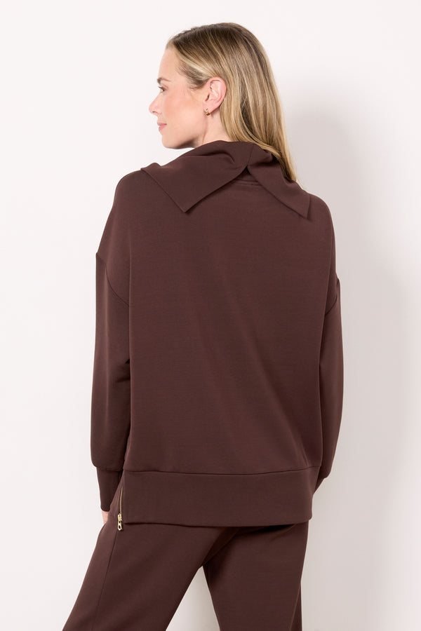 Everve Priya Longline Sweatshirt Coffeebean