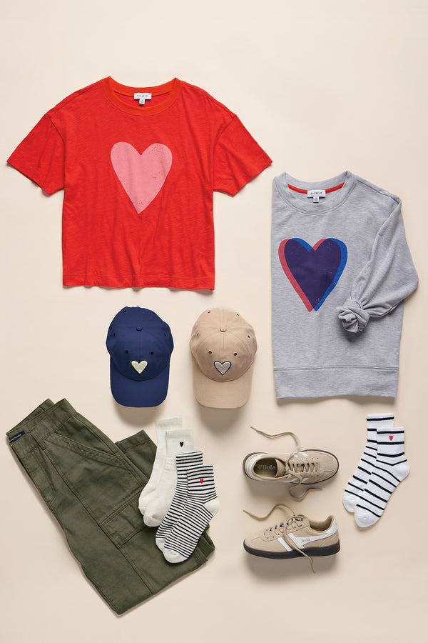 Everve Quarter Heart Sock 3 Pack Black/White