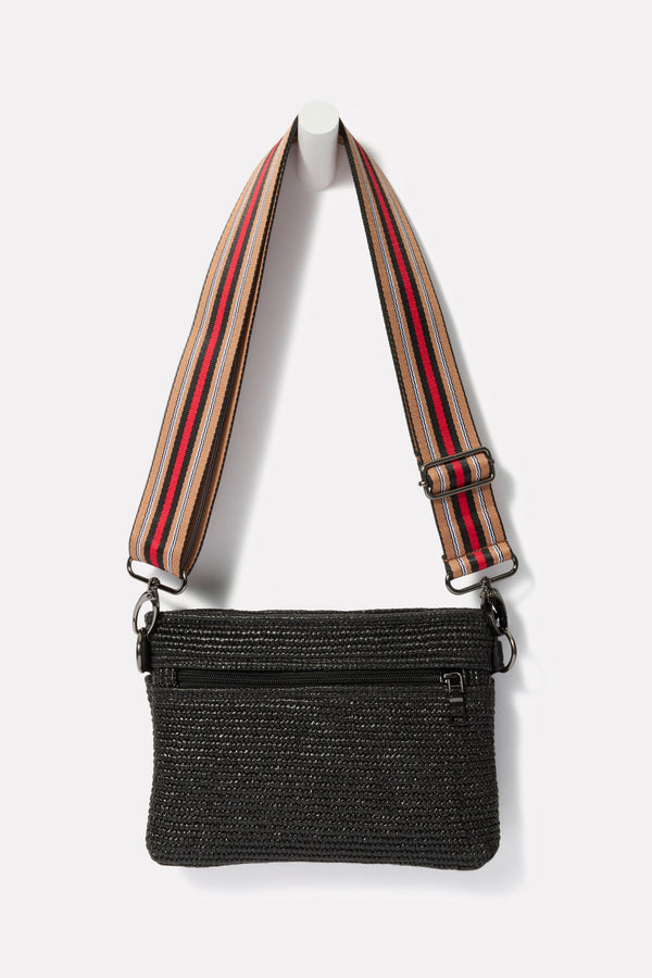 Everve Raffia Bum Bag 2.0 Blackraffia