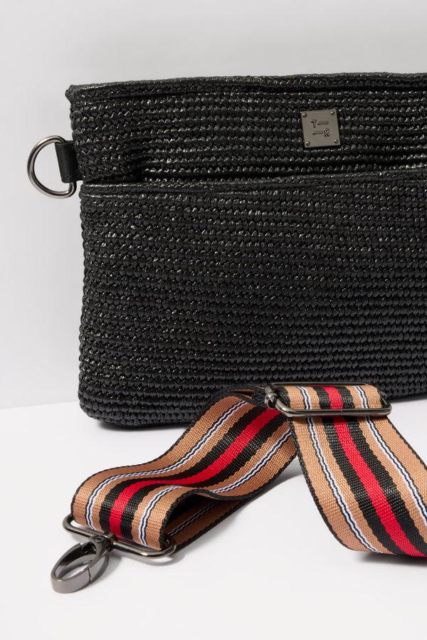 Everve Raffia Bum Bag 2.0 Blackraffia