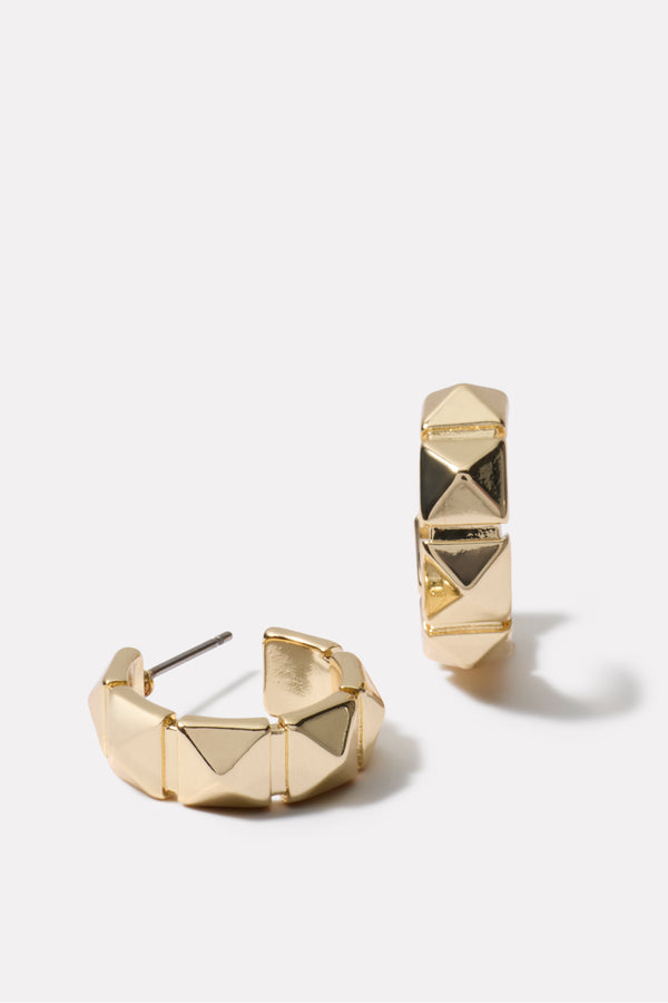 Everve Ramsey Geo Hoop Earrings Gold