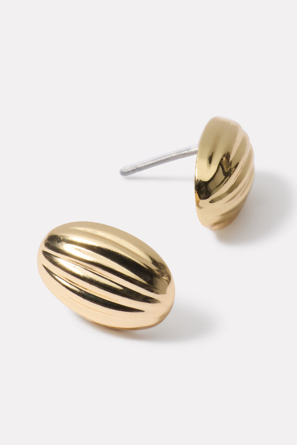 Everve Rhiannon Button Earring Gold