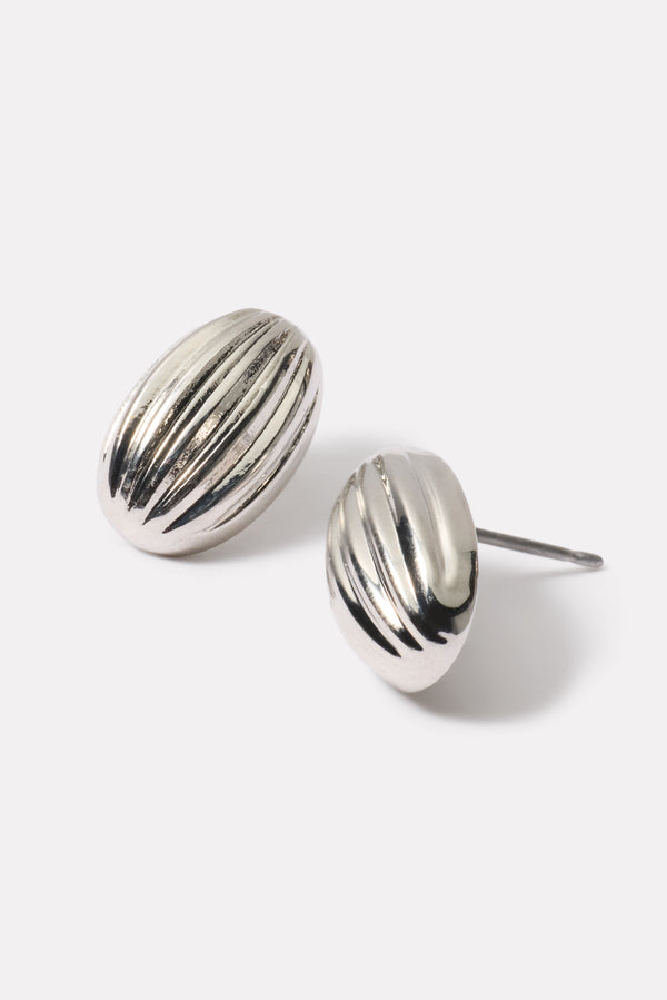 Everve Rhiannon Button Earring Silver