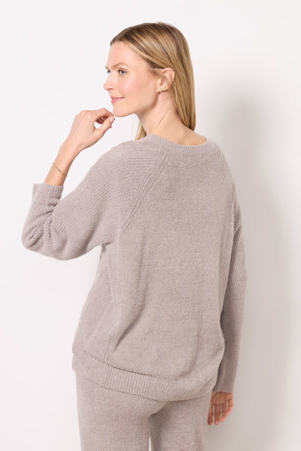 Everve Rib Blocked Pullover Pewter