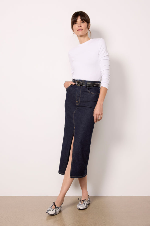 Everve Rilo Rib Long Sleeve Top White