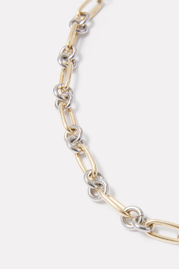 Everve Rinna Two Tone Necklace Gold/Silver