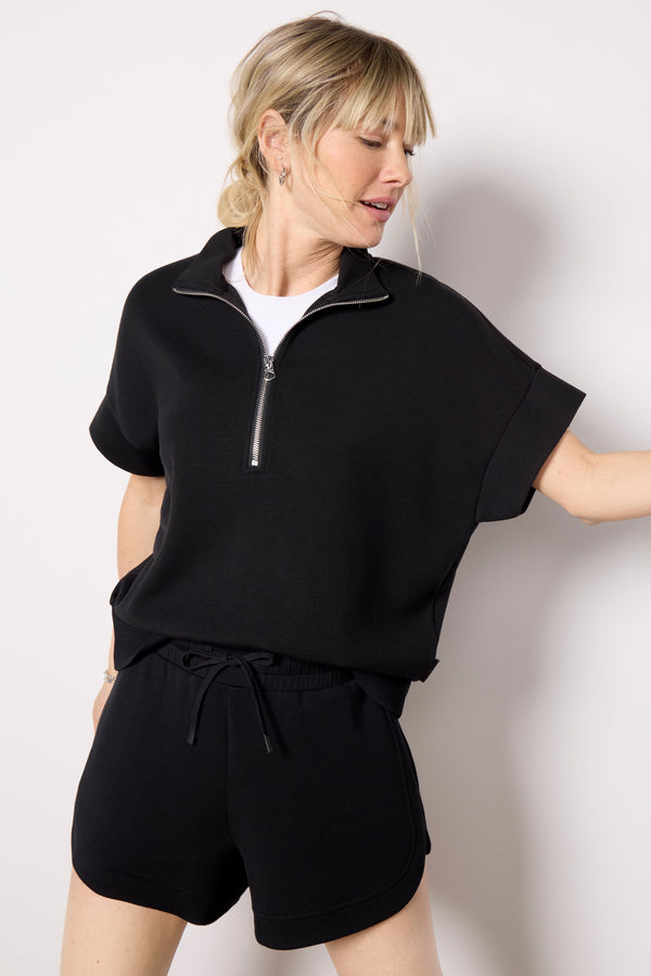 everve Ritchie Short Sleeve Sweat Black