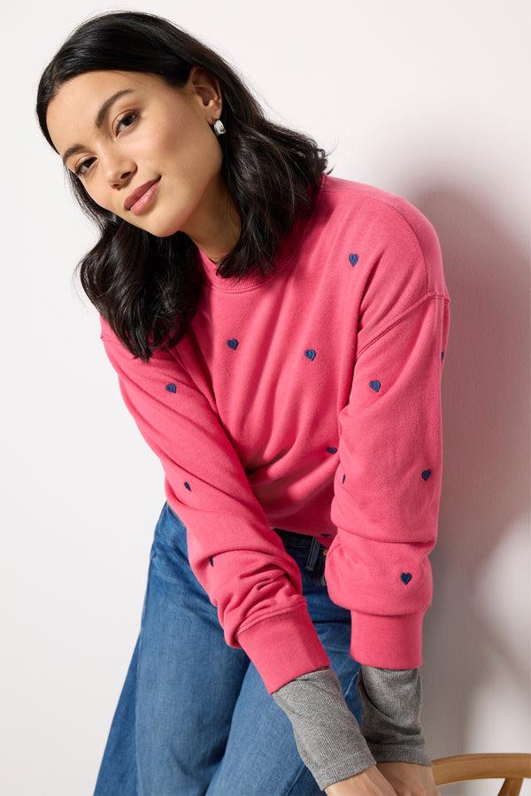 Everve Romana Sweatshirt Pinkmidnighthearts