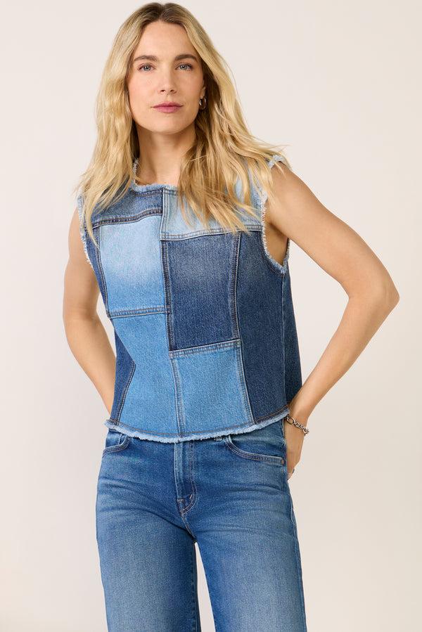 Everve Ronny Denim Top Multiwash