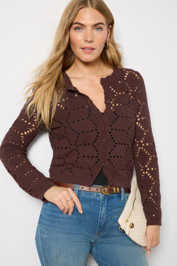 Everve Rosalyn Sweater Cardigan Espressomartini