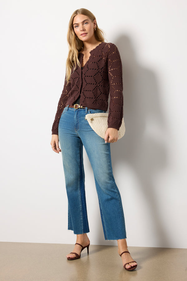 everve Rosalyn Sweater Cardigan Espressomartini