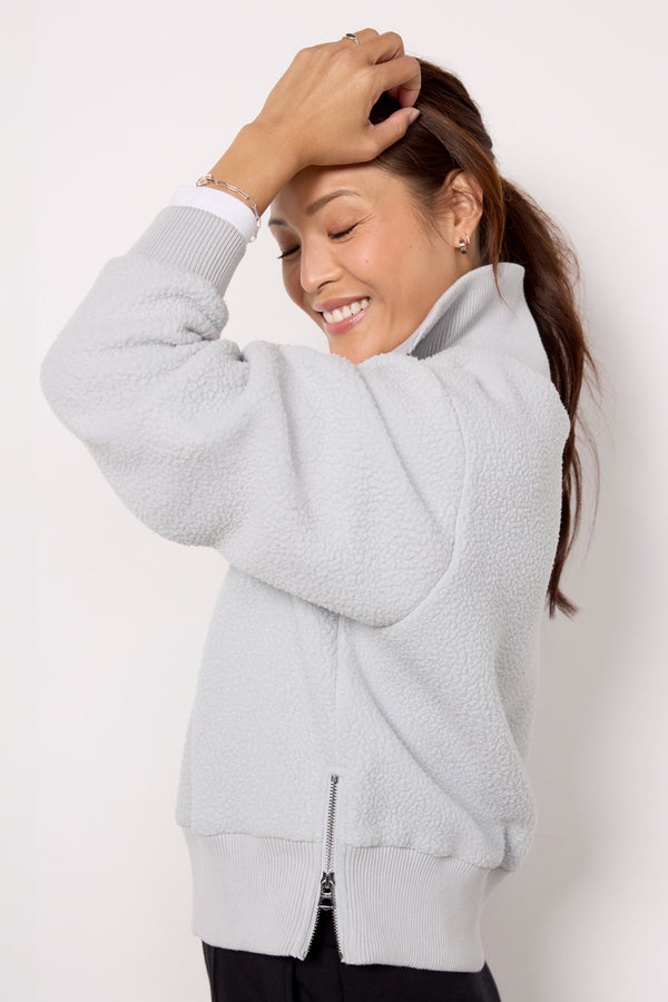 Everve Roselle Half Zip Fleece Pearlblue