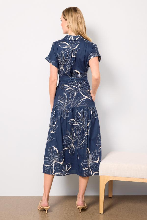 Everve Rosen Dress Navyblockfloral