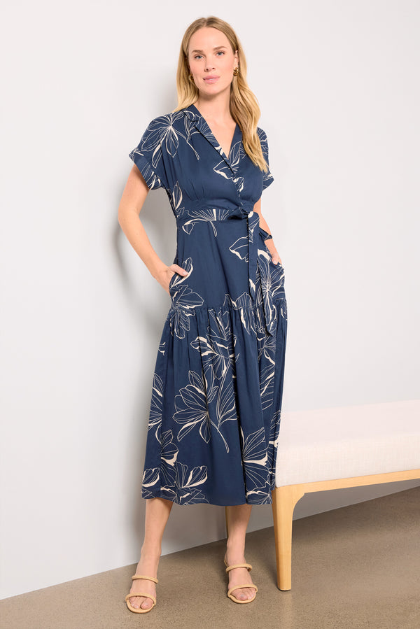 everve Rosen Dress Navyblockfloral