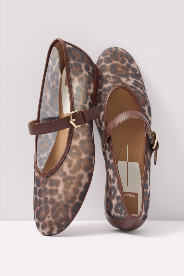 Everve Roslyn Mesh Mary Jane Leopard