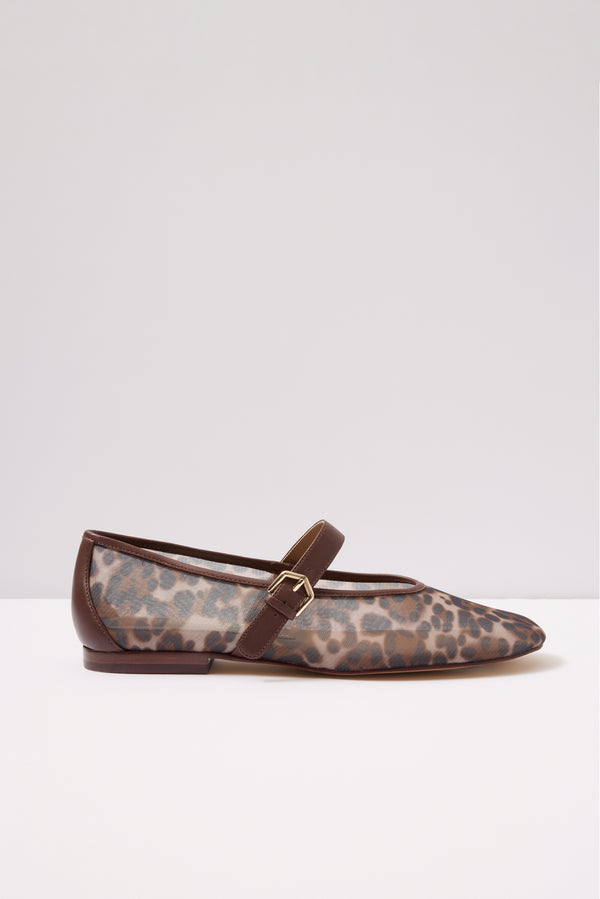 Everve Roslyn Mesh Mary Jane Leopard
