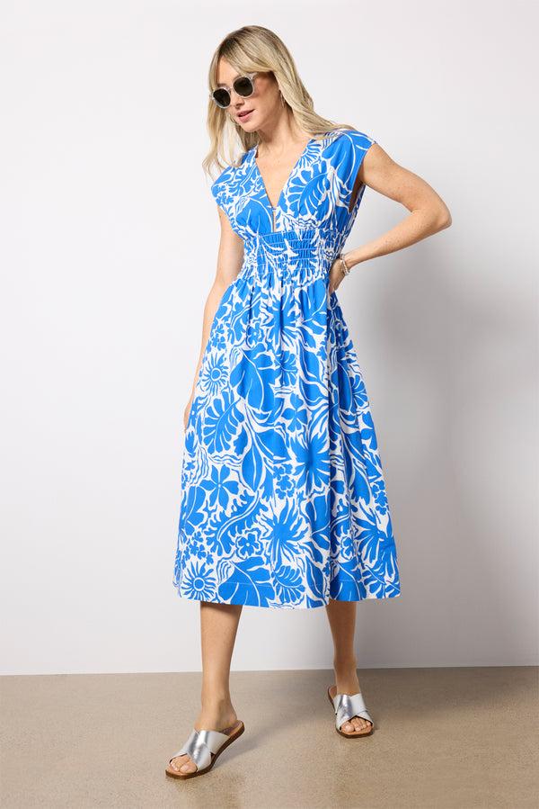 everve Roxanne Dress Blueriviera