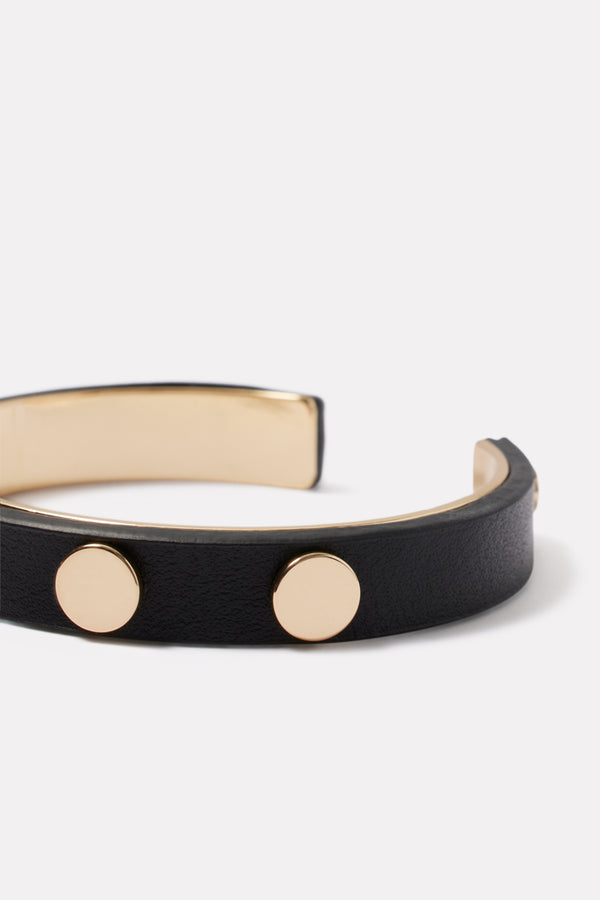 Everve Roxy Studded Cuff Bracelet Black/Gold