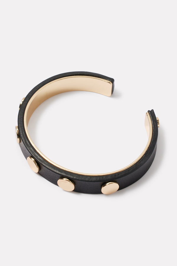 everve Roxy Studded Cuff Bracelet Black/Gold
