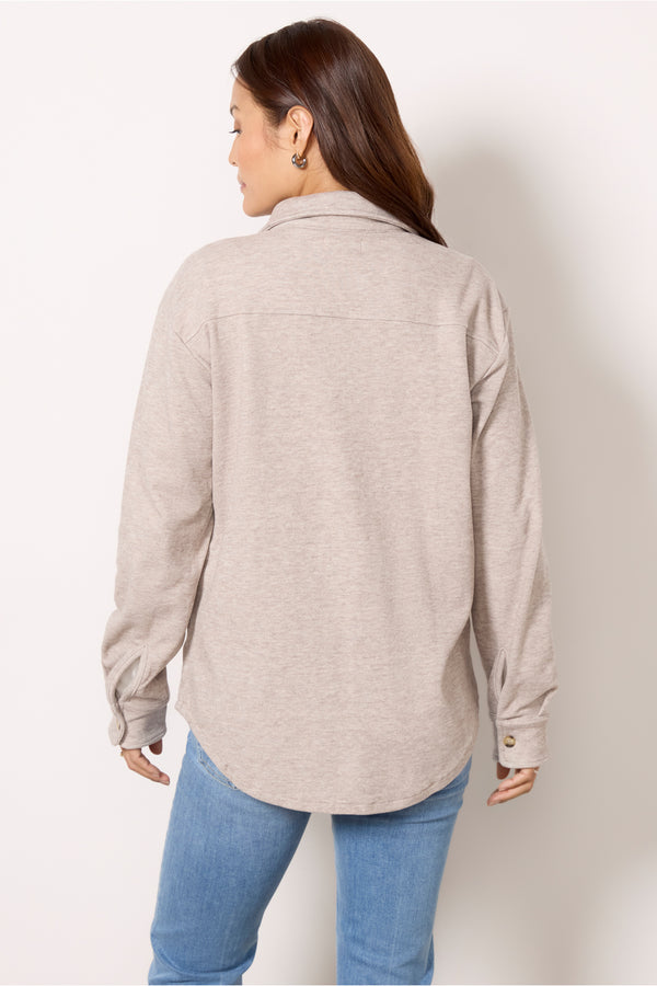 Everve Ruby Brushed Button Down Tan