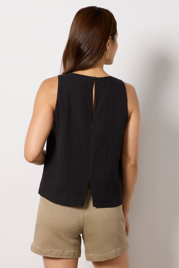 Everve Ruby Gauze Top Black