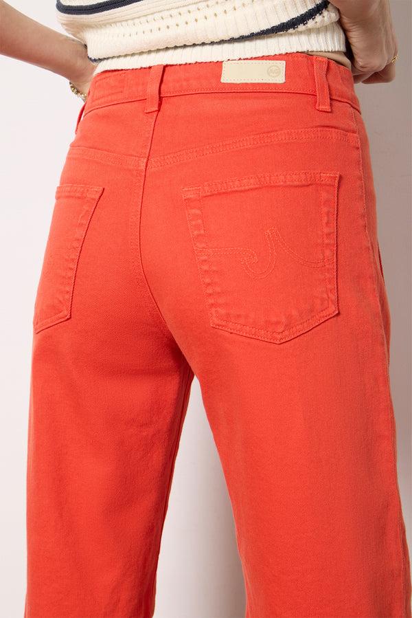 Everve Saige Wide Leg Crop Tabasco