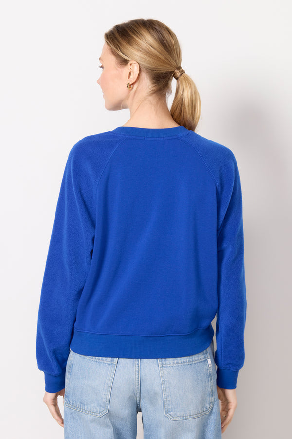 Everve Saldana Reverse Fleece Sweatshirt Cobalt