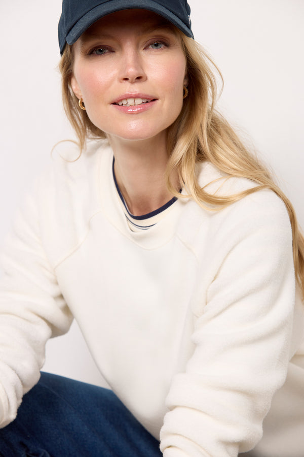 Everve Saldana Reverse Fleece Sweatshirt Seasalt