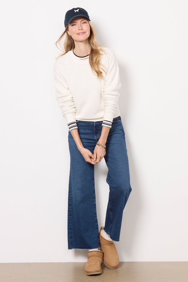 Everve Saldana Reverse Fleece Sweatshirt Seasalt