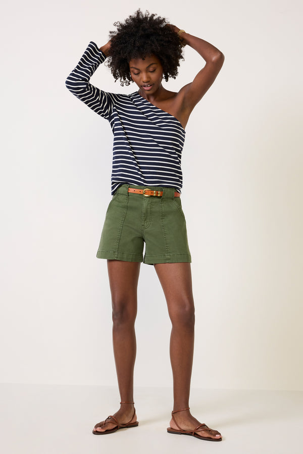 everve Sara One Shoulder Top Nauticalstripe