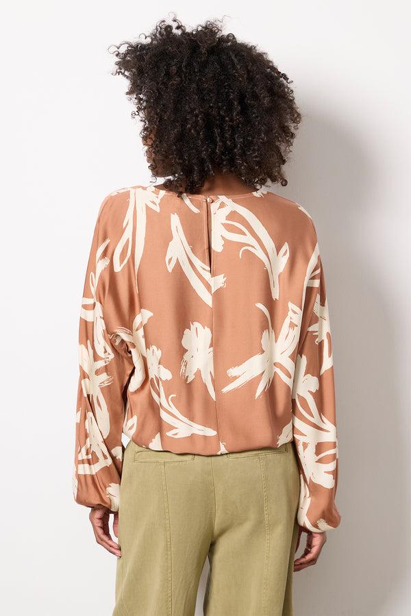 Everve Scarlett Dolman Blouse Bronze/Cream