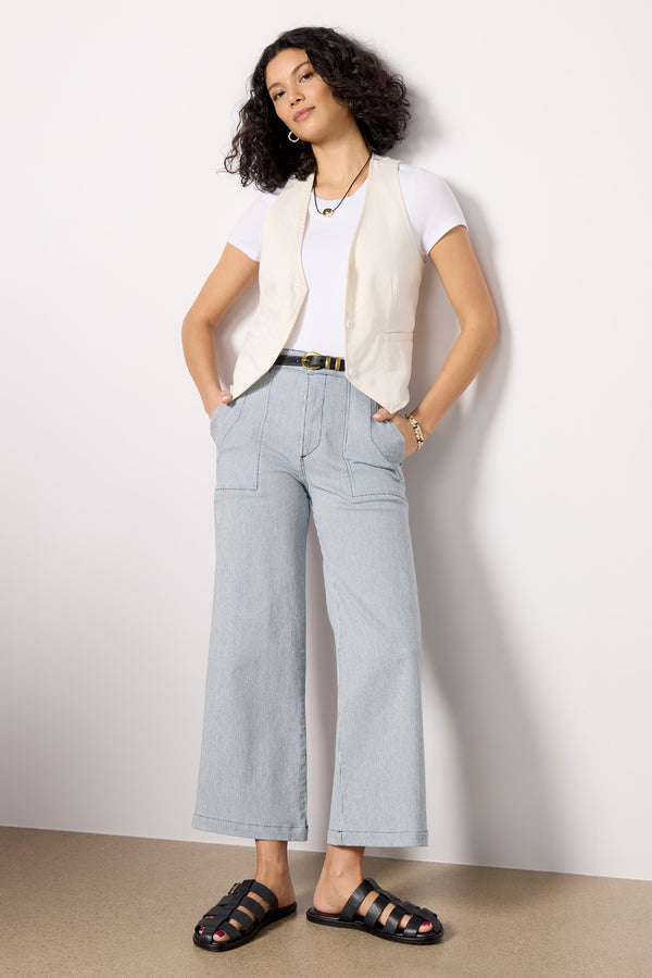 Everve Seamed Vest Beachsand