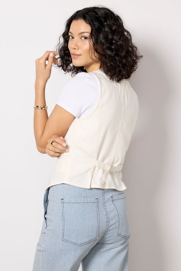 Everve Seamed Vest Beachsand